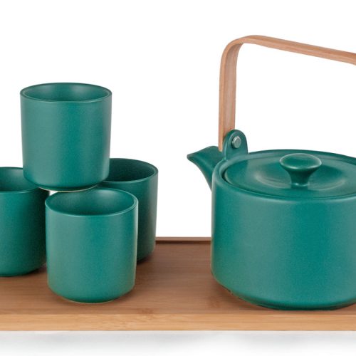 BambooHandleTeaSet green